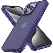 Sylar iPhone 15 Pro Max Kılıf Elegant Kapak - Derin Mor