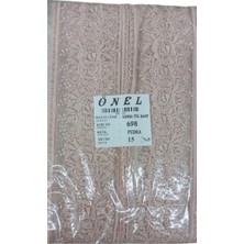 Hobibahçem Dantel Polyester Sanal Tül Bant Pudra 15 Metre En 6 cm ON-698-PU