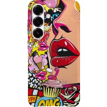 Karsu Design Samsung Galaxy S25 Uyumlu Baskılı Şeffaf Telefon Kılıfı | Koleksiyon: Y2K Retro Patterns