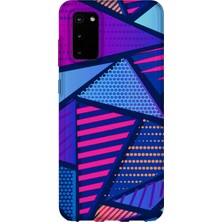 Karsu Design Samsung Galaxy S20 Uyumlu Baskılı Şeffaf Telefon Kılıfı | Koleksiyon: Minimal Geometric Patterns