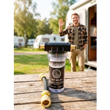 Car-Fil Karavan / Tekne Su Deposu Portatif Pratik Tortu Tutucu Premium Dolum Filtresi