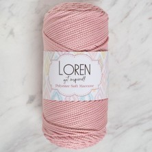 Hobibahçem Loren Polyester Soft Macrame Pembe El Örgü Ipi - LM042 - 34446