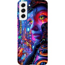Karsu Design Samsung Galaxy S22 Uyumlu Baskılı Şeffaf Telefon Kılıfı | Koleksiyon: Cyberpunk Theme