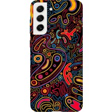 Karsu Design Samsung Galaxy S21 Fe Uyumlu Baskılı Şeffaf Telefon Kılıfı | Koleksiyon: Psychedelic Art