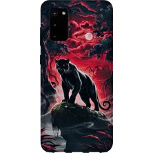 Karsu Design Samsung Galaxy S20 Plus Uyumlu Baskılı Şeffaf Telefon Kılıfı | Koleksiyon: Minimal Black Panther