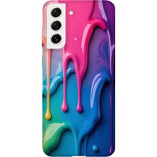 Karsu Design Samsung Galaxy S22 Uyumlu Baskılı Şeffaf Telefon Kılıfı | Koleksiyon: Abstract Color Splash