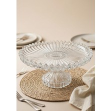 Hometarz Cam Kek Pasta Standı - Ayaklı Sunum Tabağı 30 cm