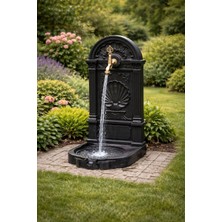 Balyaman Istiridye Model Siyah Bahçe Çeşmesi Osmanlı Musluk Hediyeli