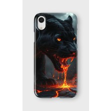 Karsu Design iPhone Xr Uyumlu Baskılı Şeffaf Telefon Kılıfı | Koleksiyon: Minimal Black Panther