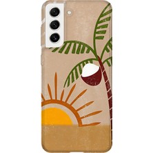 Karsu Design Samsung Galaxy S21 Plus Uyumlu Baskılı Şeffaf Telefon Kılıfı | Koleksiyon: Minimalist Style 1