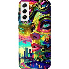Karsu Design Samsung Galaxy S21 Plus Uyumlu Baskılı Şeffaf Telefon Kılıfı | Koleksiyon: Vaporwave Retro