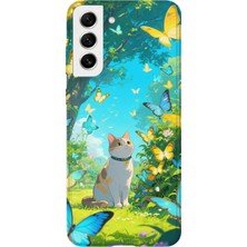 Karsu Design Samsung Galaxy S22 Plus Uyumlu Baskılı Şeffaf Telefon Kılıfı | Koleksiyon: Anime Animal Characters