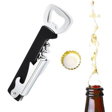 Kiesa Çelik Tirbuşon Şişe Içecek Açacak Şarap Mantarı Açacağı 2 In 1 Tirbüşon