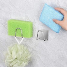 Kiesa Paslanmaz Çelik Bulaşık Süngeri Tutacağı 3m Yapışkanlı  Bulaşık Sünger Tutucu Çok Amaçlı Havlu Askı
