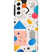 Karsu Design Samsung Galaxy S21 Plus Uyumlu Baskılı Şeffaf Telefon Kılıfı | Koleksiyon: Minimal Geometric Patterns