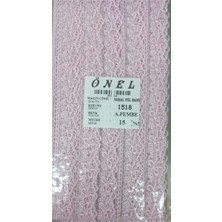 Hobibahçem Dantel Polyester Sanal Tül Bant Açık Pembe 15 Metre En 3 cm ON-1518-AP