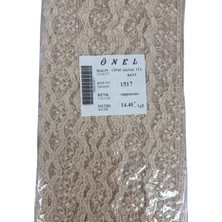 Hobibahçem Dantel Polyester Sanal Tül Bant Cappucino 14,40 Metre En 3 cm ON-1517-C