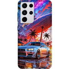 Karsu Design Samsung Galaxy S21 Ultra Uyumlu Baskılı Şeffaf Telefon Kılıfı | Koleksiyon: Automobile Life Style