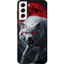 Karsu Design Samsung Galaxy S22 Plus Uyumlu Baskılı Şeffaf Telefon Kılıfı | Koleksiyon: Alpha Wolf