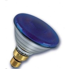 General Electric General Elektrik PAR38 80 Watt Akkor Flemanlı E27 Duy 220V Isıtıcı,havuz,spot, Infrared Çok Amaçlı Normal Ampul Mavi