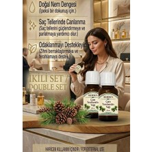 HERDEN 2 Şişe %100 Saf Çam Terebentin Yağı 2X20 ml - Saç ve Cilt Bakımı Için Canlandırıcı Doğal Bakım Yağı