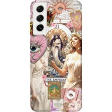 Karsu Design Samsung Galaxy S22 Plus Uyumlu Baskılı Şeffaf Telefon Kılıfı | Koleksiyon: Angel And Spiritual