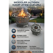 Modüler Altıgen Ateş Çukuru