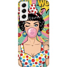 Karsu Design Samsung Galaxy S22 Plus Uyumlu Baskılı Şeffaf Telefon Kılıfı | Koleksiyon: Y2K Retro Patterns