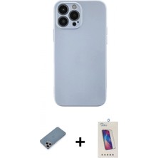 İlk El Grup Ieg™ iPhone 13 Pro Max Kılıf Ahenk Serisi - Siyah Joko 5d Cam + Mor Metal Kamera Lens Koruma Cam