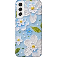 Karsu Design Samsung Galaxy S21 Fe Uyumlu Baskılı Şeffaf Telefon Kılıfı | Koleksiyon: Pastel Flower Patterns