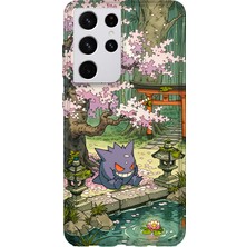 Karsu Design Samsung Galaxy S21 Ultra Uyumlu Baskılı Şeffaf Telefon Kılıfı | Koleksiyon: Anime Animal Characters