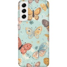 Karsu Design Samsung Galaxy S22 Uyumlu Baskılı Şeffaf Telefon Kılıfı | Koleksiyon: Butterfly Aesthetic