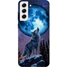 Karsu Design Samsung Galaxy S21 Plus Uyumlu Baskılı Şeffaf Telefon Kılıfı | Koleksiyon: Alpha Wolf
