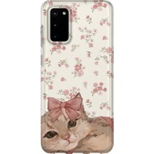 Karsu Design Samsung Galaxy S20 Uyumlu Baskılı Şeffaf Telefon Kılıfı | Koleksiyon: Soft Girl Clean Aesthetic
