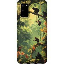 Karsu Design Samsung Galaxy S20 Plus Uyumlu Baskılı Şeffaf Telefon Kılıfı | Koleksiyon: Jungle Wildlife