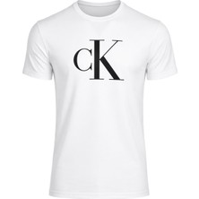Calvin Klein Calvın Kleın Erkek T-Shırt Upf 40+ CB5HJ501-WHT