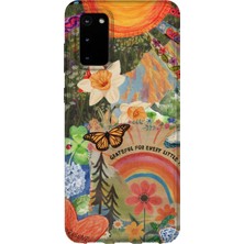 Karsu Design Samsung Galaxy S20 Uyumlu Baskılı Şeffaf Telefon Kılıfı | Koleksiyon: Boho Sun And Moon