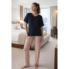 Pijapia Yumuşak Dokulu Kısa Kol Kadın Pijama Takım 2916