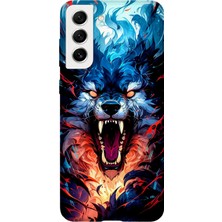 Karsu Design Samsung Galaxy S22 Uyumlu Baskılı Şeffaf Telefon Kılıfı | Koleksiyon: Alpha Wolf