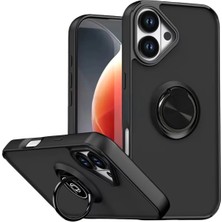 Zengemtx Newface  Iphone 17 Montreal Yüzüklü Silikon Kapak - Siyah