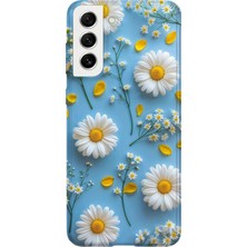 Karsu Design Samsung Galaxy S21 Uyumlu Baskılı Şeffaf Telefon Kılıfı | Koleksiyon: Soft Daisy