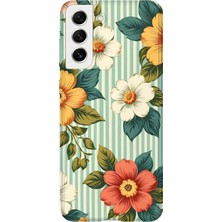 Karsu Design Samsung Galaxy S22 Uyumlu Baskılı Şeffaf Telefon Kılıfı | Koleksiyon: Vintage Floral