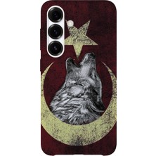 Karsu Design Samsung Galaxy S24 Uyumlu Baskılı Şeffaf Telefon Kılıfı | Koleksiyon: Göktürk Inscriptions