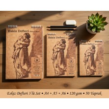 Pagos Yayınları A4-A5-A6 3'lü Set Eskiz Defteri Sketch Book