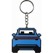 Goka 3D Craft Tesla Model Y Pixel Art Anahtarlık - Juniper Kodlu (8-Bit) Oto Aksesuarı