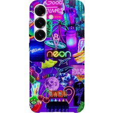 Karsu Design Samsung Galaxy A16 Uyumlu Baskılı Şeffaf Telefon Kılıfı | Koleksiyon: Neon Light Designs
