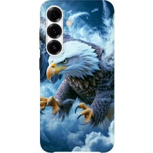 Karsu Design Samsung Galaxy A15 Uyumlu Baskılı Şeffaf Telefon Kılıfı | Koleksiyon: Freedom Eagle