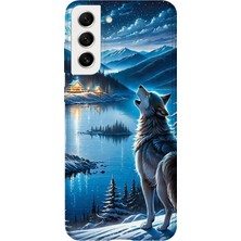 Karsu Design Samsung Galaxy S21 Fe Uyumlu Baskılı Şeffaf Telefon Kılıfı | Koleksiyon: Alpha Wolf