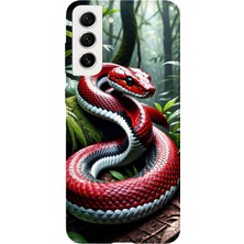 Karsu Design Samsung Galaxy S21 Fe Uyumlu Baskılı Şeffaf Telefon Kılıfı | Koleksiyon: Aesthetic Snake
