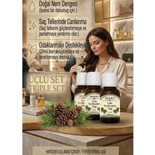 HERDEN 3 Şişe %100 Saf Çam Terebentin Yağı 3X20 ml - Saç ve Cilt Bakımı Için Canlandırıcı Doğal Bakım Yağı